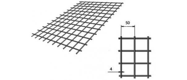 Сетка сварная (дорожная) 50х50х4мм 1х2м купить с доставкой в Балашихе